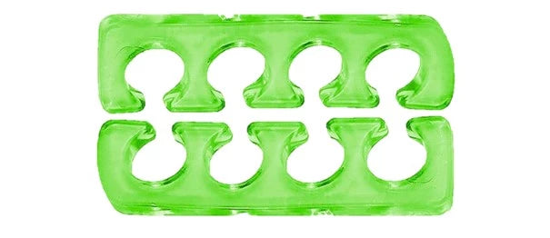 Ecarteurs d'orteils en silicone , 2 pièces fluo Vert SIBEL