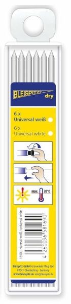 Mines pour marqueur à trous profonds DRY (BLANC) paquet de 6 pièces. Ø 2,8mm
