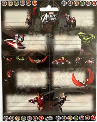 8 ETIQUETTES SCOLAIRES AVENGERS MARVEL EUROMIC