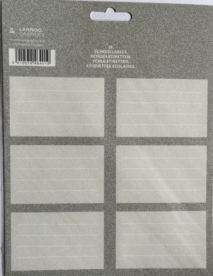 18 ETIQUETTES SCOLAIRES CLASSIQUES LANNOO GRAPHICS