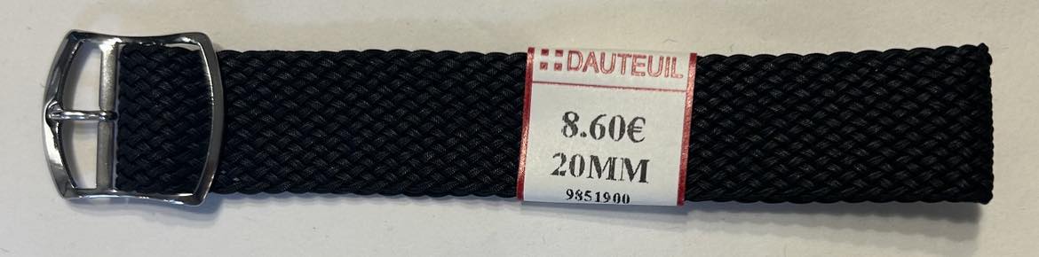 BRACELET UNIVERSEL EN TISSUS NOIR DAUTEUIL