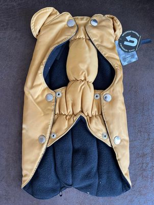 Manteau pour chien moutarde fourré marque WOUAPY
