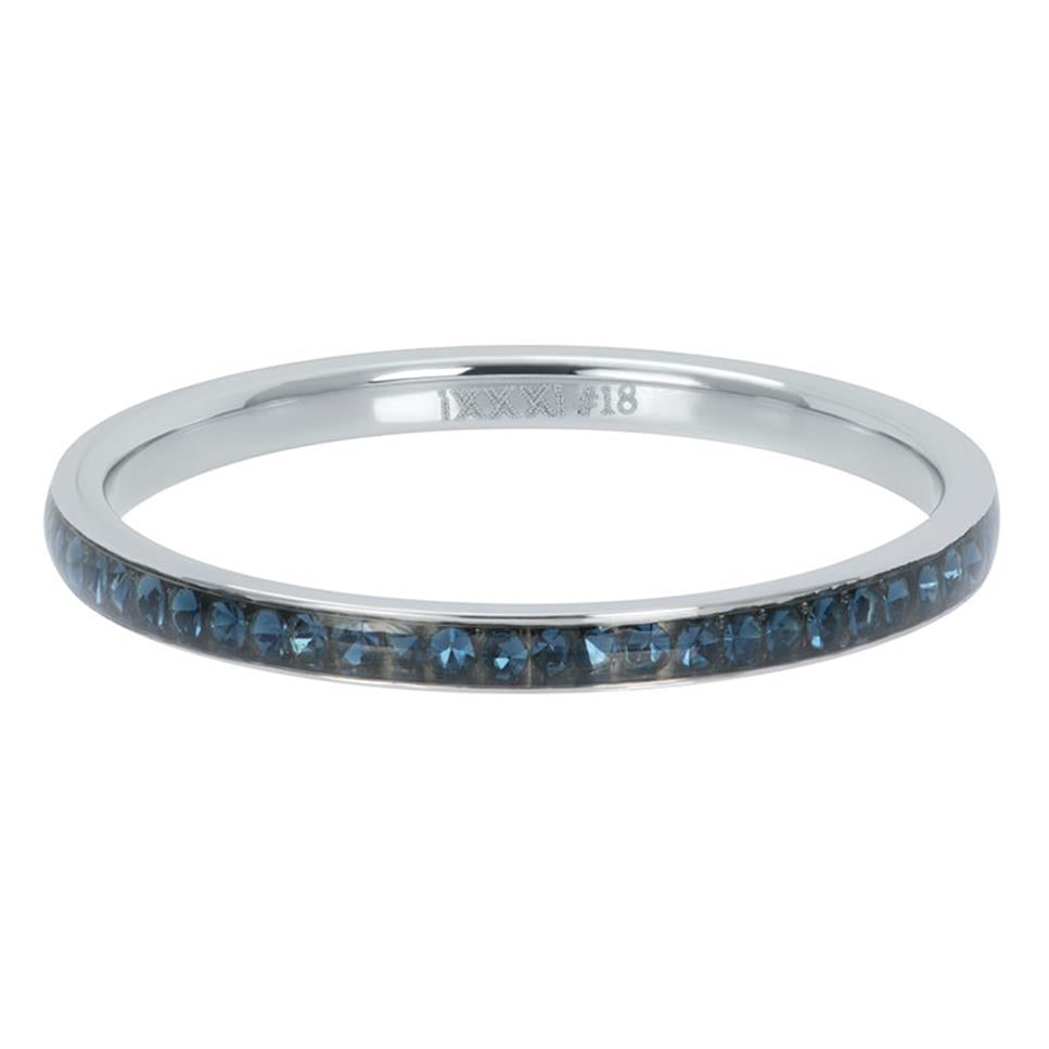 BAGUE IXXXI 2MM Argent bleu