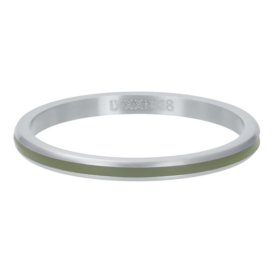 BAGUE IXXXI 2 MM Argent Olive