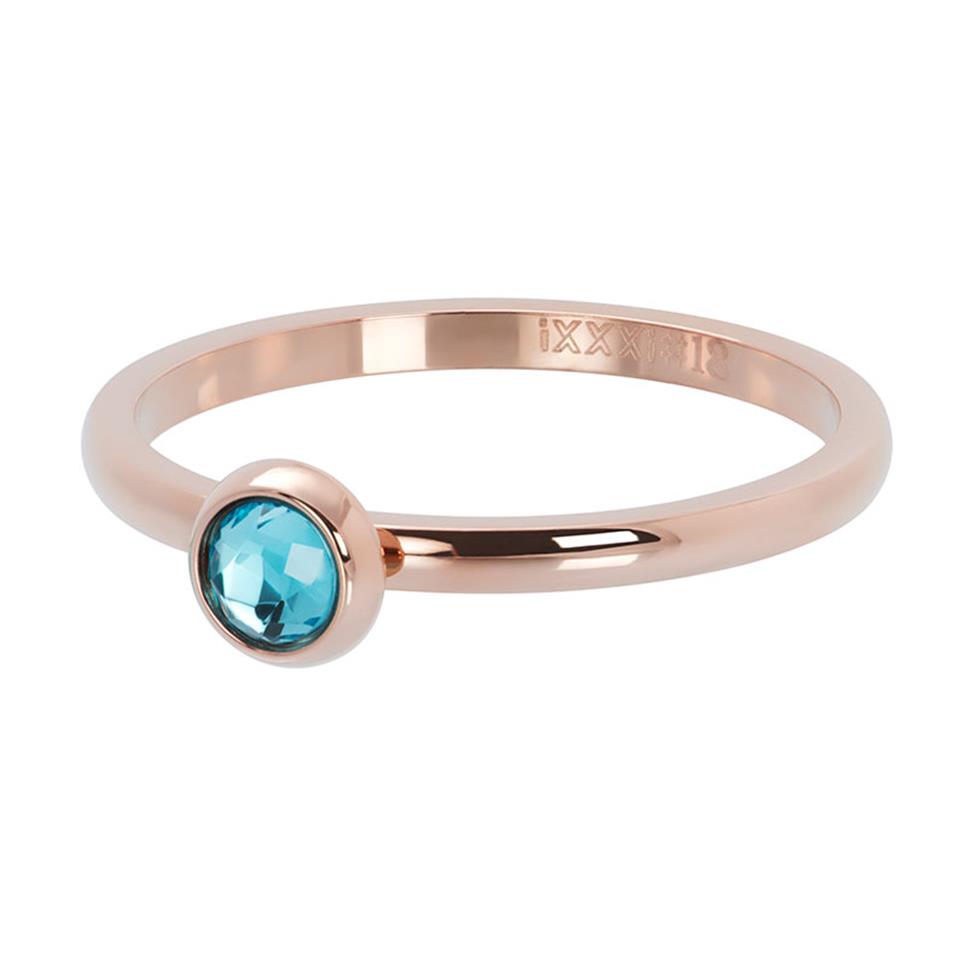 BAGUE IXXXI 2MM PIERRE 6MM Or rose