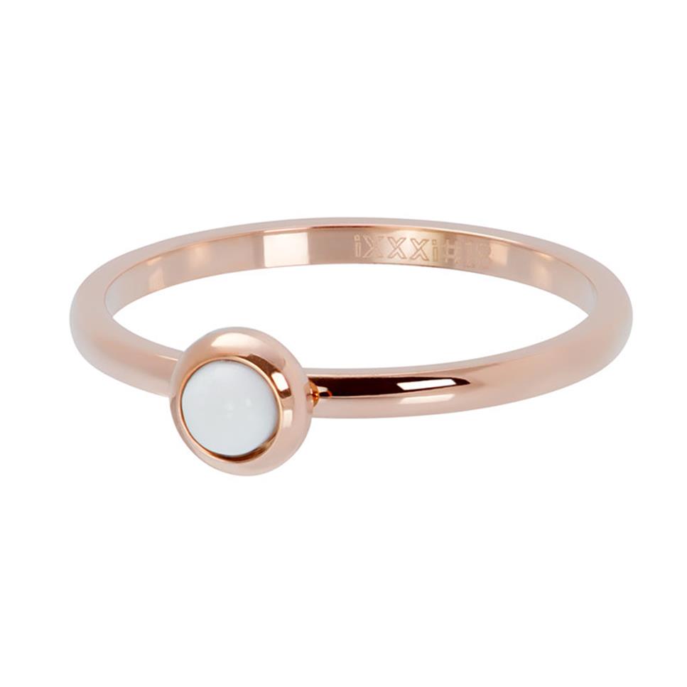 BAGUE IXXXI 6 MM AVEC PIERRE Or rose