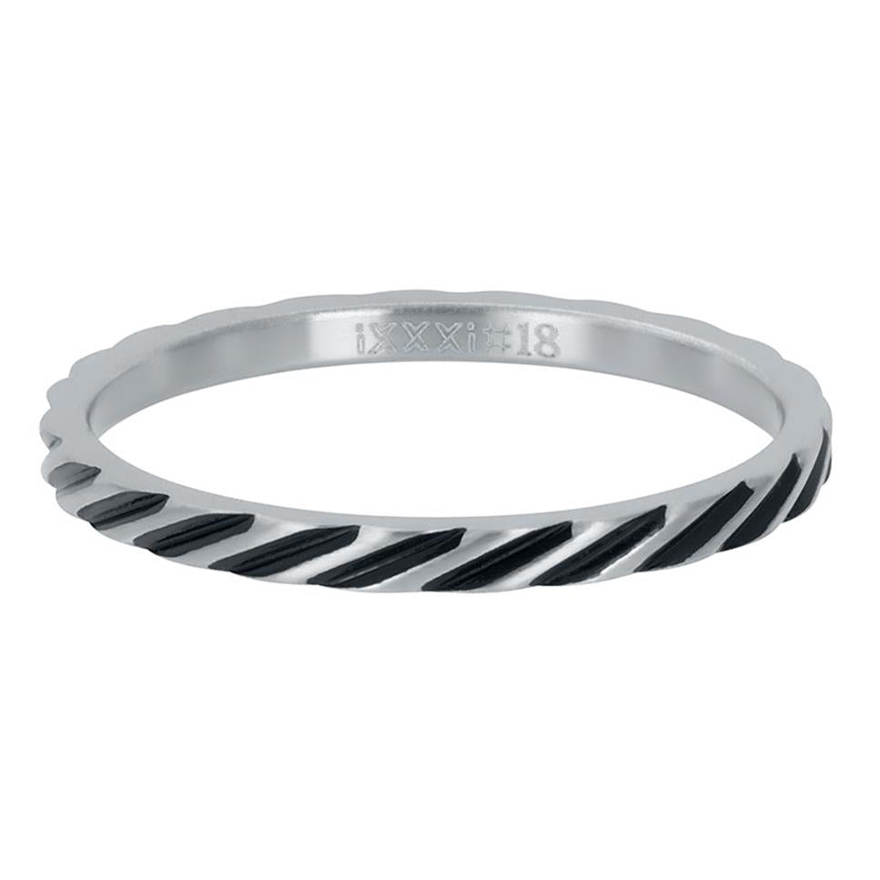 BAGUE IXXXI 2 MM SLANTING STRIPES
