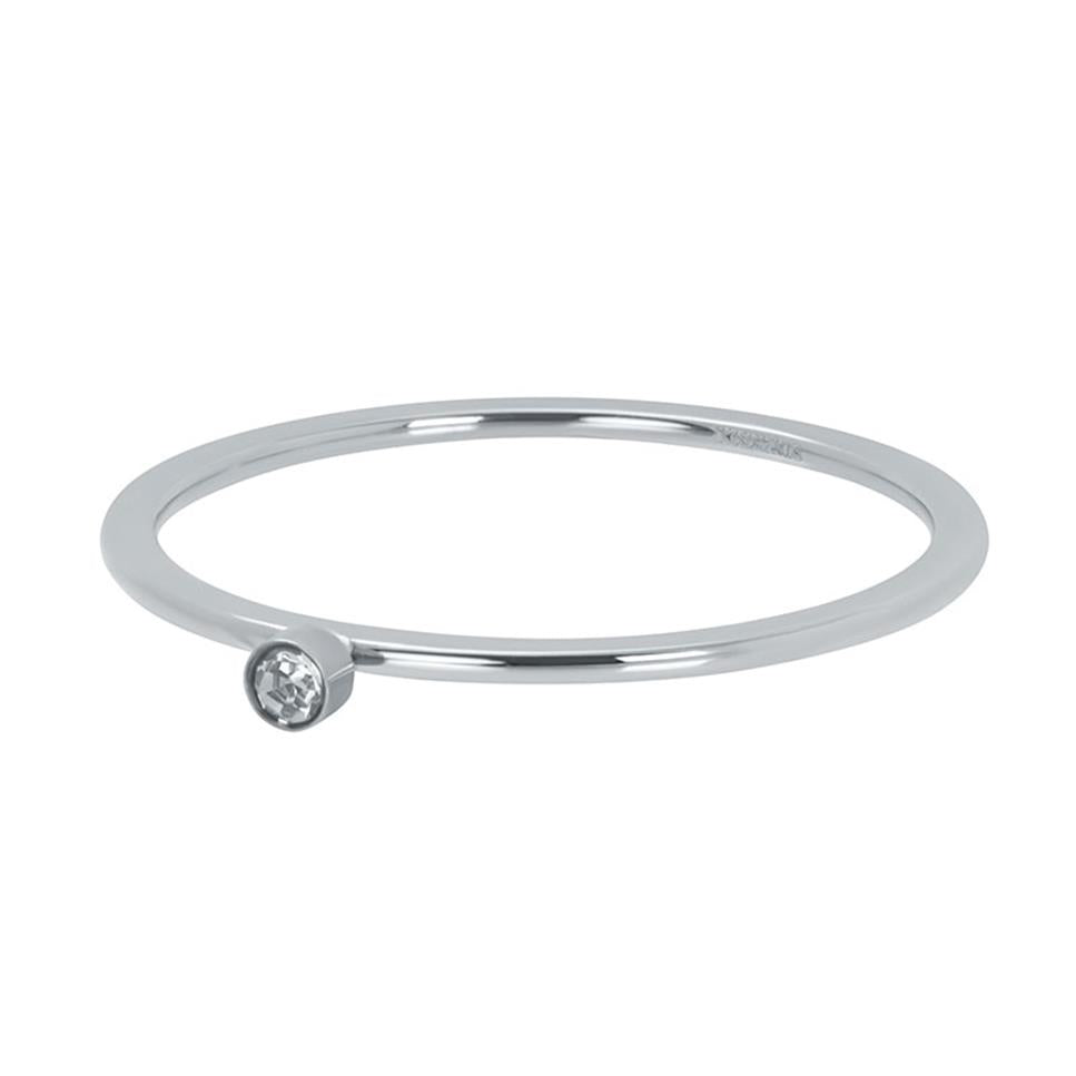 BAGUE IXXXI 1 MM AVEC PIERRE Argent