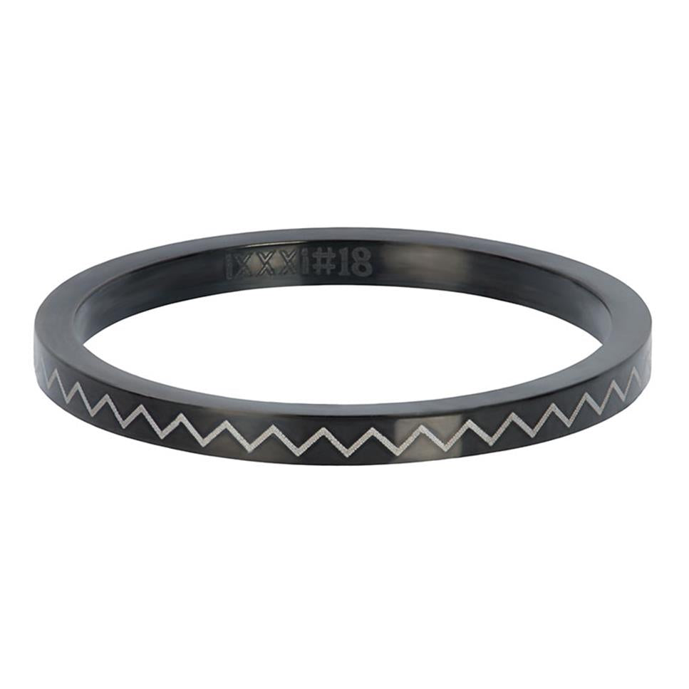 BAGUE IXXXI 2 MM noire