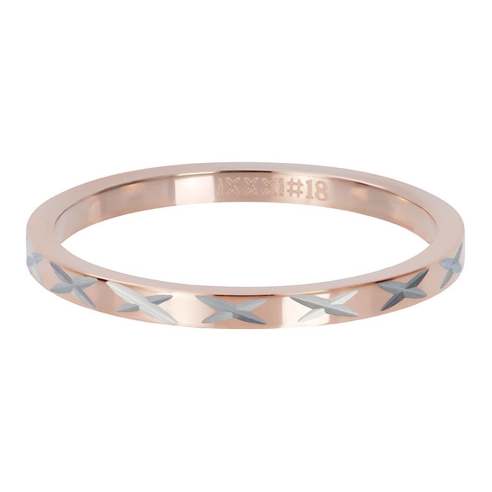 BAGUE IXXXI 2 MM X ROW Or rose