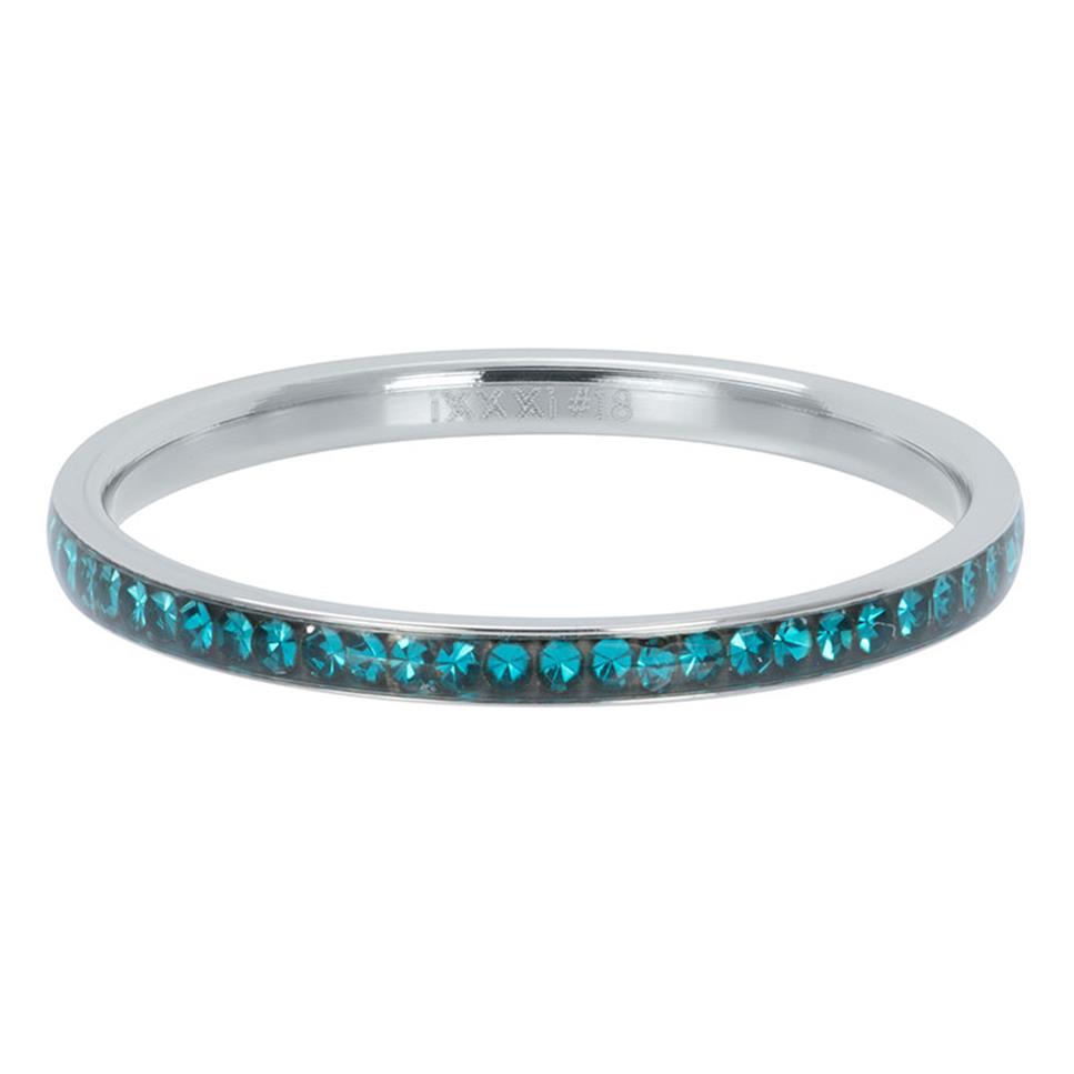 BAGUE IXXXI 2 MM argent turquoise