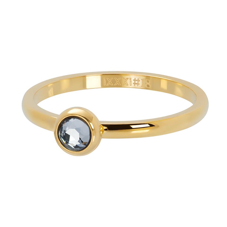 BAGUE IXXXI 2MM AVEC PIERRE 6MM Or