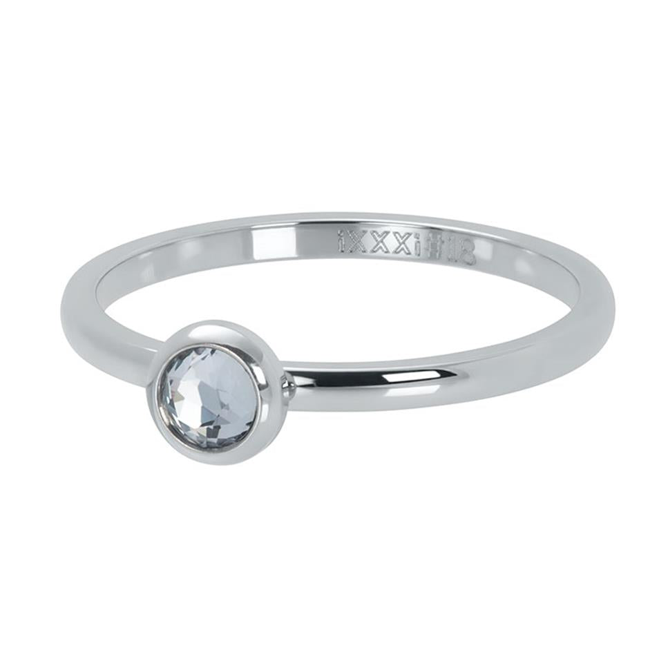 BAGUE IXXXI 2MM PIERRE 6MM Argent