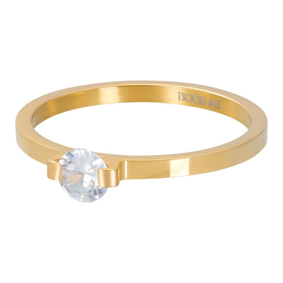 BAGUE IXXXI 2 MM AVEC PIERRE Or