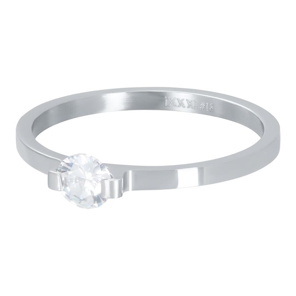 BAGUE IXXXI 2 MM AVEC PIERRE Argent