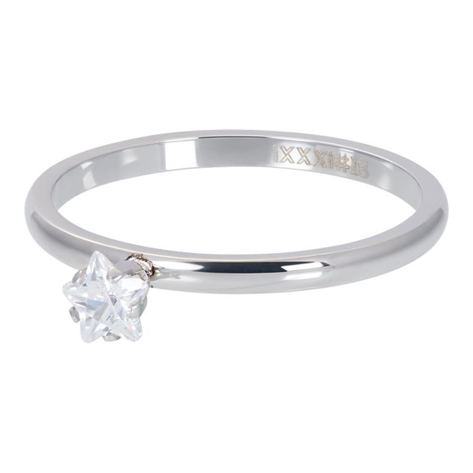 BAGUE IXXXI 2 MM AVEC PIERRE Argent