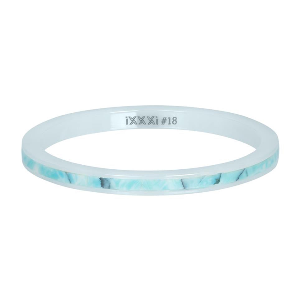 BAGUE IXXXI 2 MM ARGENT BLEUE