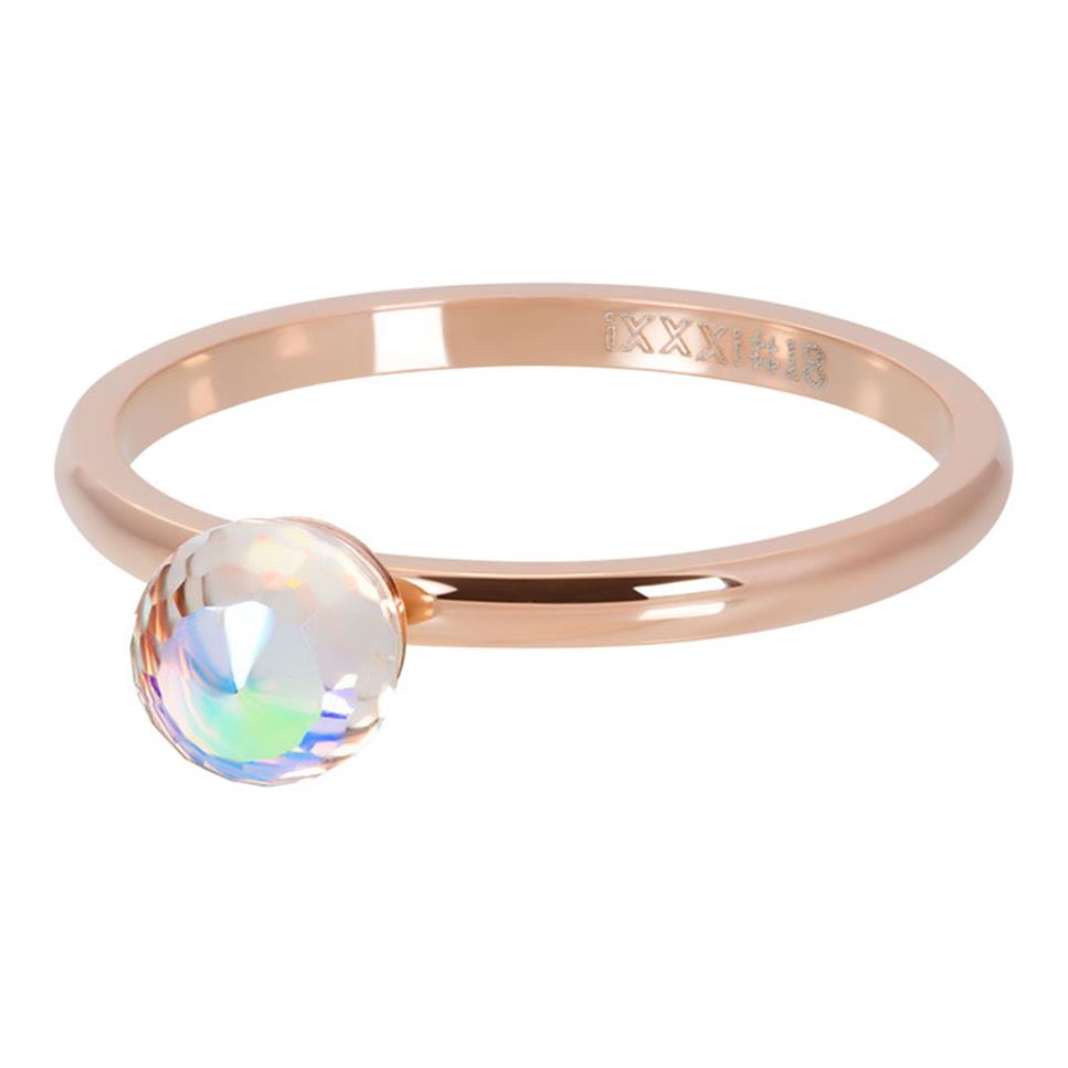 BAGUE IXXXI 2 MM AVEC PIERRE Or rose