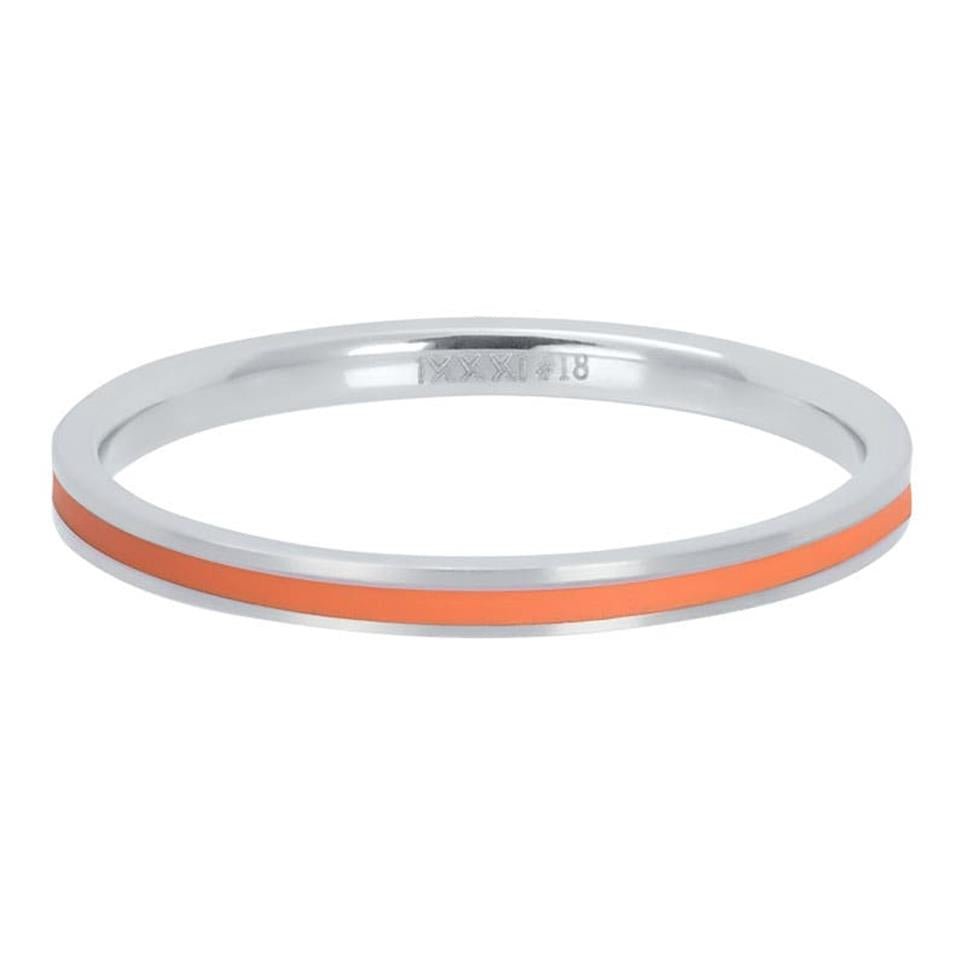 BAGUE IXXXI 2 MM Argent orange