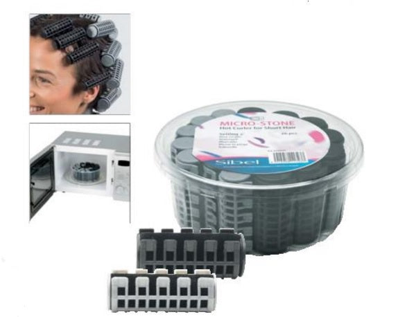 Lot de 24 bigoudis SIBEL pour microondes