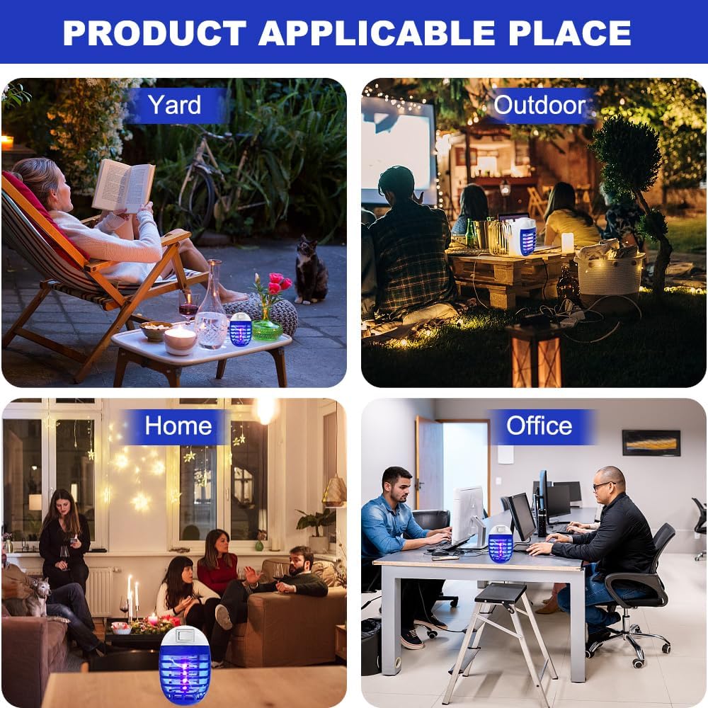 LOT DE 4 Lampes électriques anti-moustiques