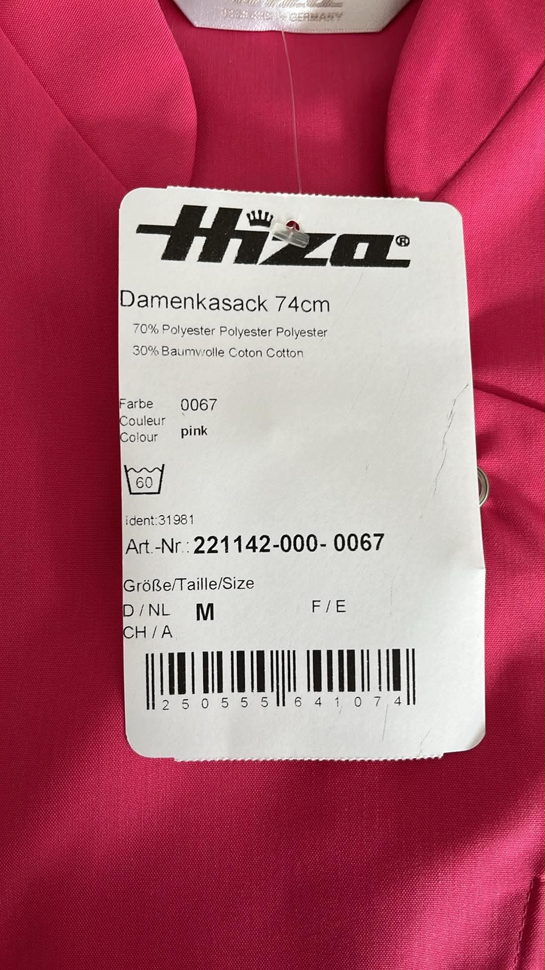 Blouse médicale Fuchsia à pressions HIZA