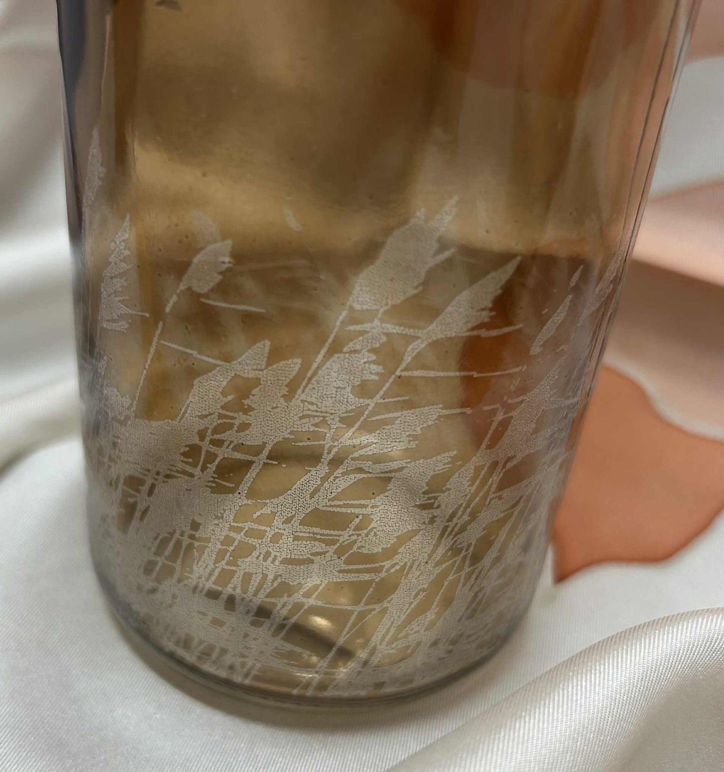 Bouteille en verre marron décorée de GmbH (7*20cm)