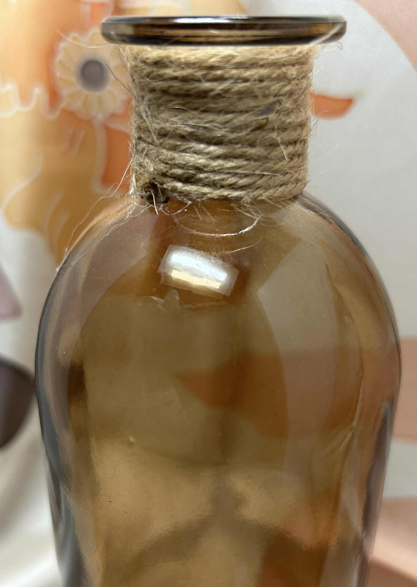 Bouteille en verre marron décorée de GmbH (7*20cm)