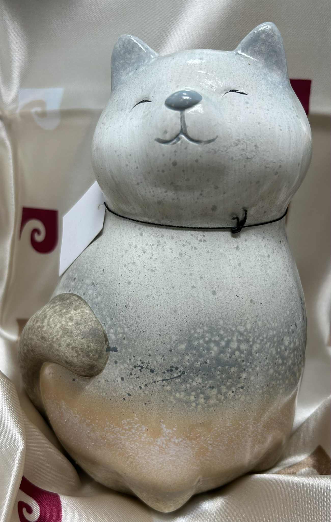 Chat en céramique grise fait à la main collection Goldbach de GmbH (18*14cm)