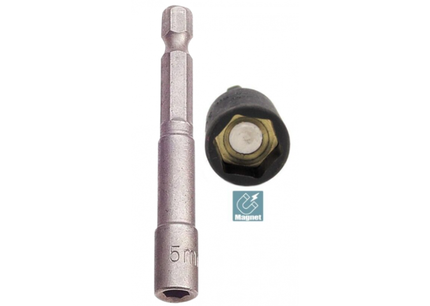 DOUILLE À EMBOUT 11MM 1/4X50MM MAGNÉTIQUE (1 pièce)