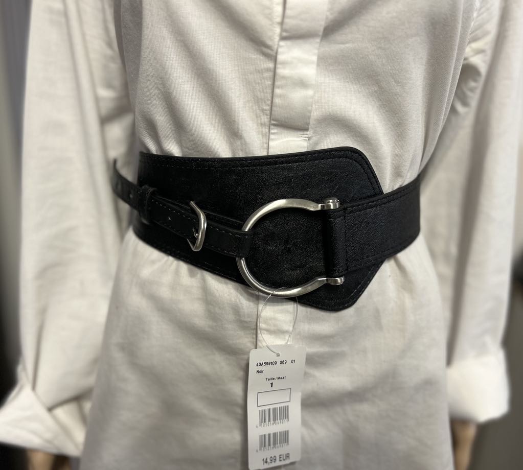 Ceinture noire large marque Cassis