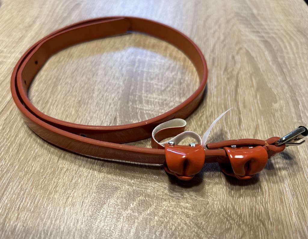 Ceinture orange brillante avec petits nœuds orange Fashion