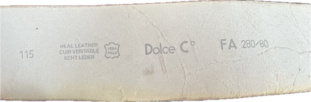 Ceinture large écrue double boucle argentée Dolce C