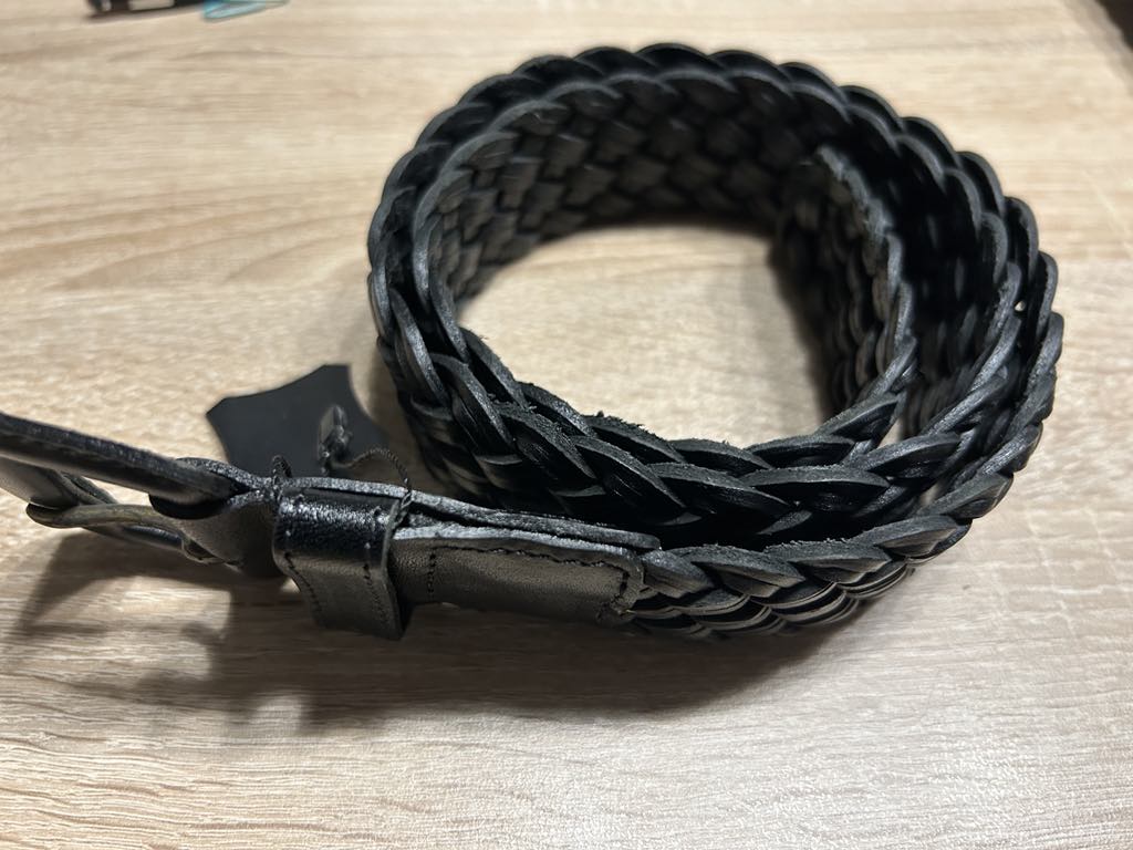 Ceinture tressée noire boucle carrée Marque Dolce C