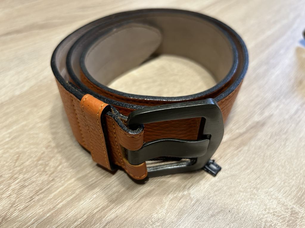 Ceinture large en cuir orange DOLCE C