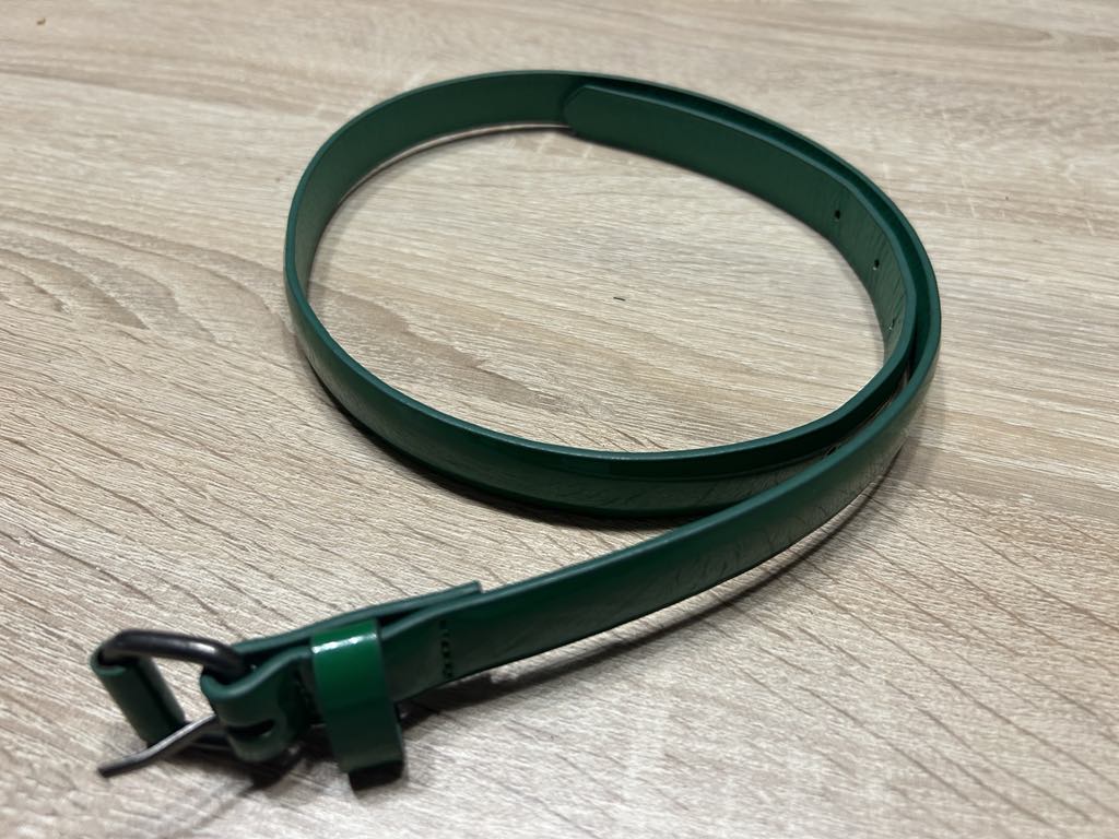 Ceinture verte brillante boucle vieillie marque Fashion