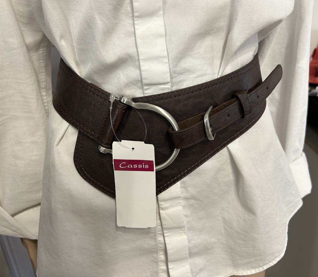 Ceinture Marron boucle argent CASSIS