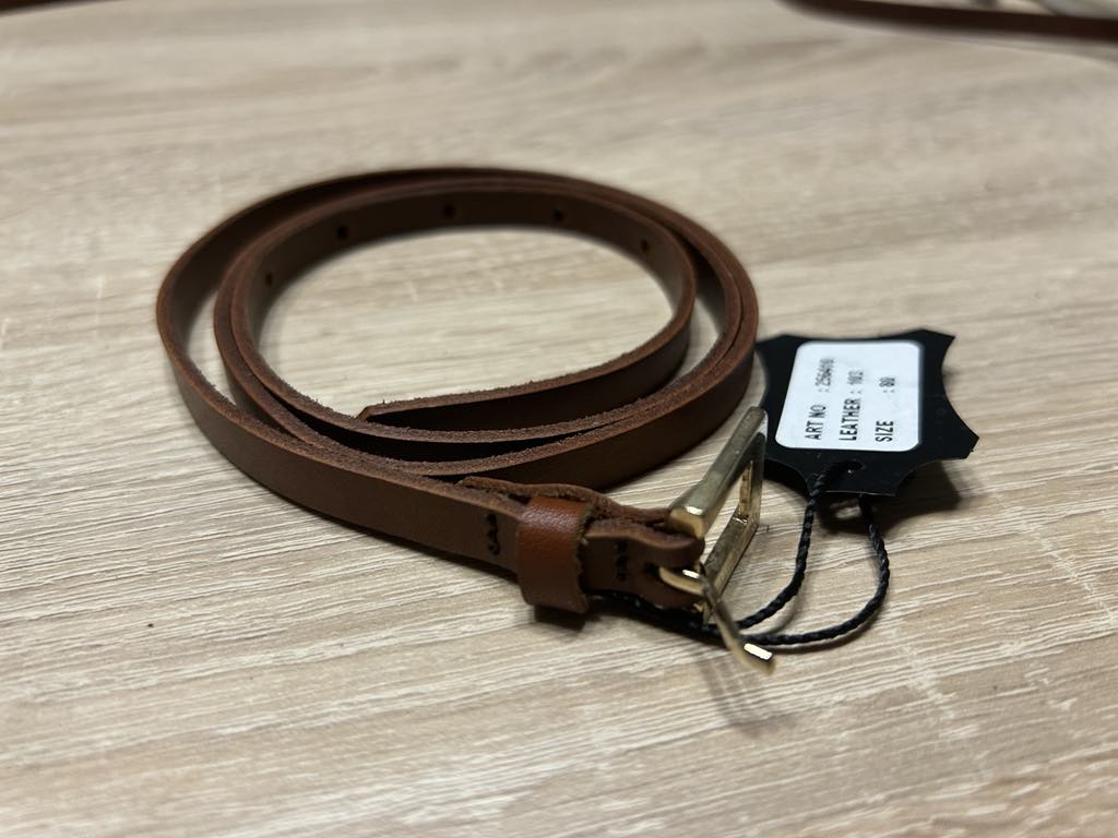 Ceinture marron boucle argent carrée Dolce C