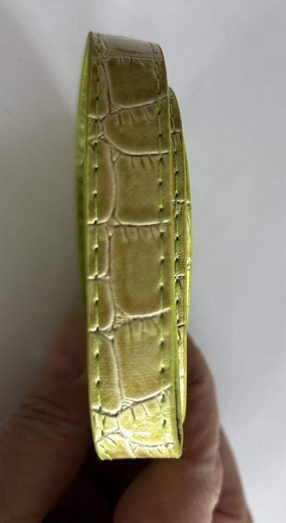 Laisse simple verte imitation croco 120 cm marque Oscar