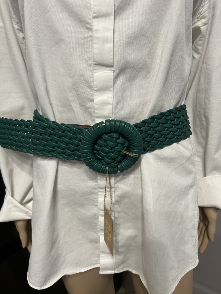 Ceinture en cuir tressée avec boucle tressée DOLCE C