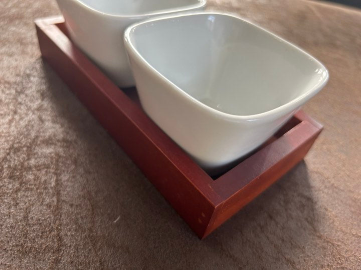 RAVIERS AVEC SOCLE BOIS ART POUR LA TABLE
