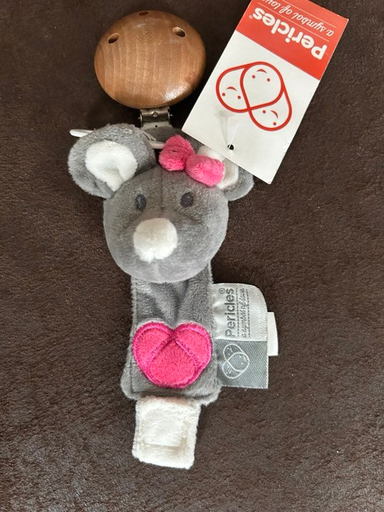 ATTACHE SUCETTE SOURIS BLEUE