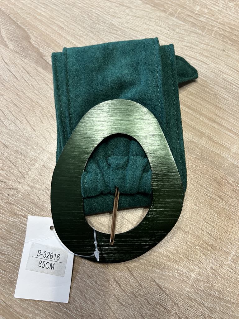 Ceinture verte tissus boucle verte Largeur 7.5 cm FASHION