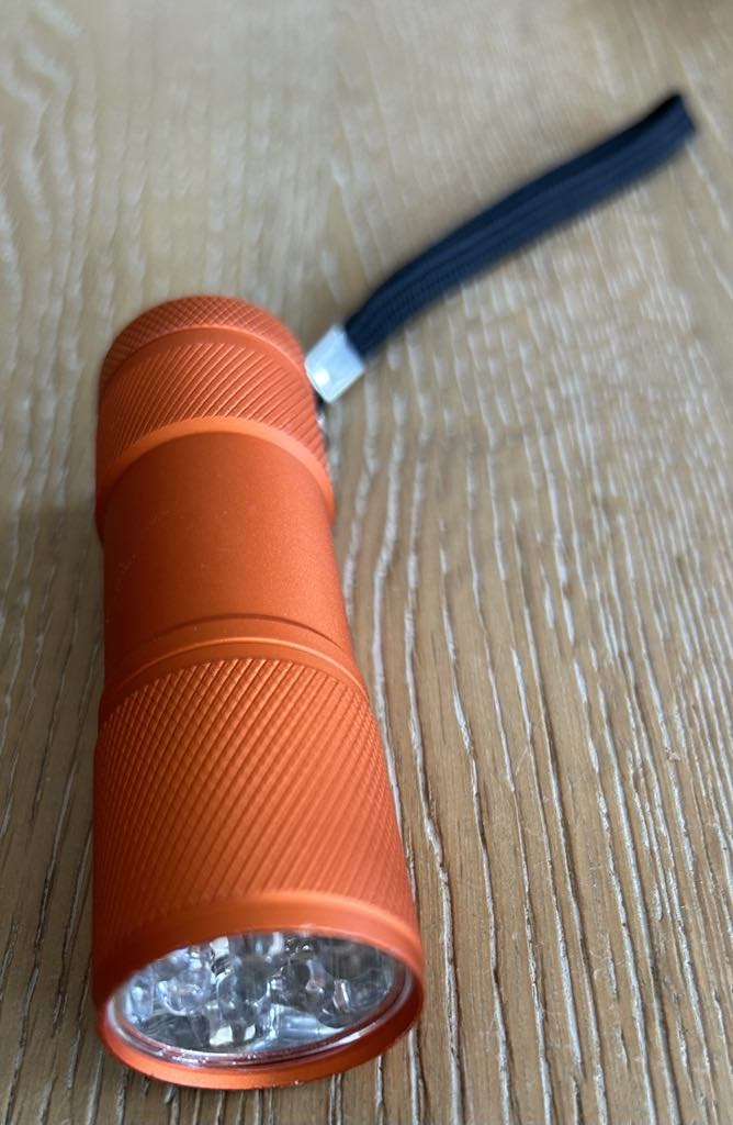 Lampe torche de poche Orange Starled 3 piles fournies