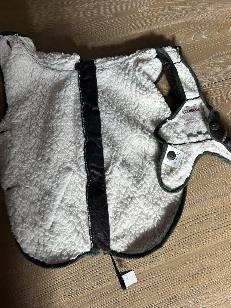 Manteau pour chien type aviateur marron fourré marque WOUAPY