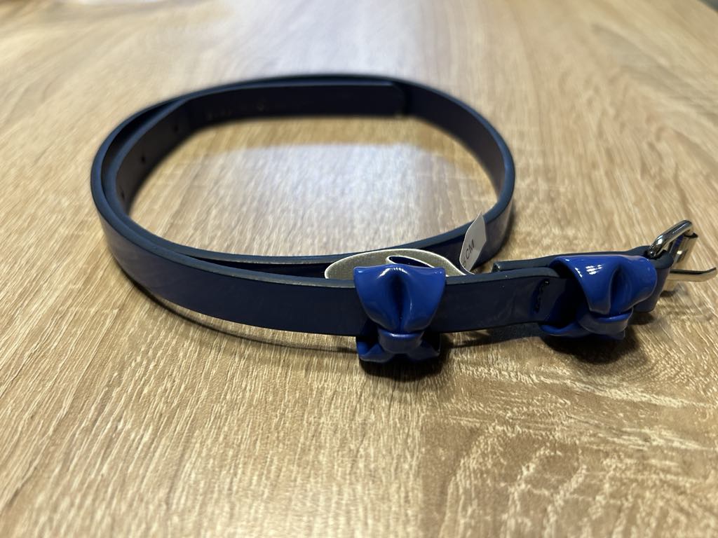 Ceinture bleue brillante avec petits nœuds bleus Fashion