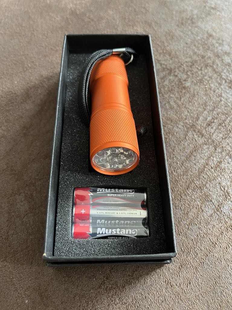 Lampe torche de poche Orange Starled 3 piles fournies