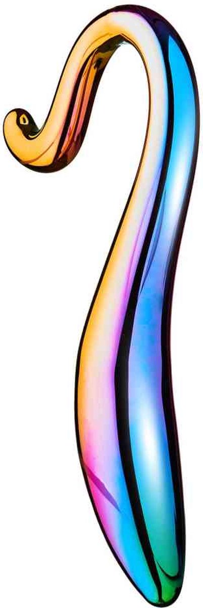 Gode courbé élégant en verre glamour de DREAMTOYS 18 cm