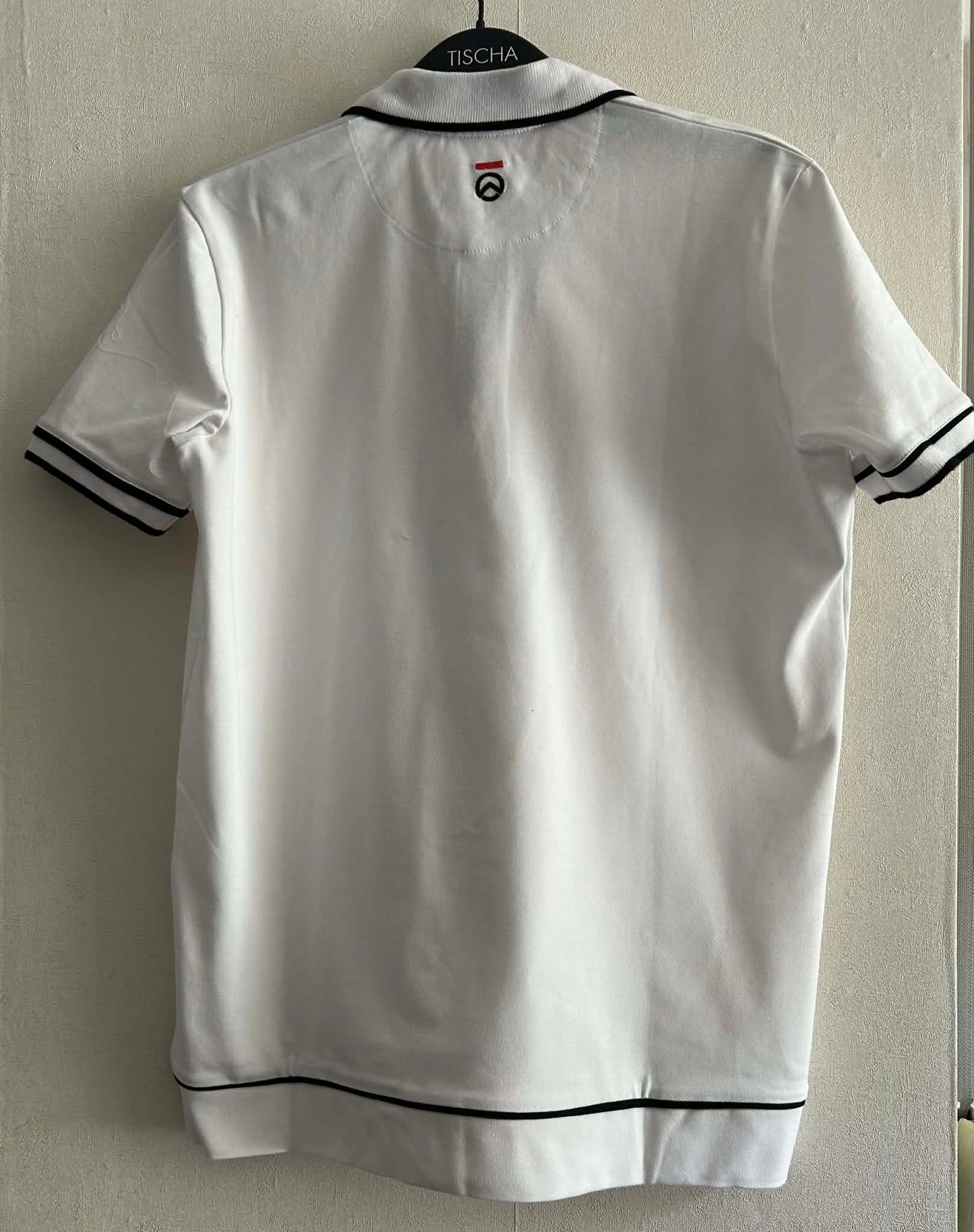 Polo blanc et noir 95 %coton 5% élasthanne HON