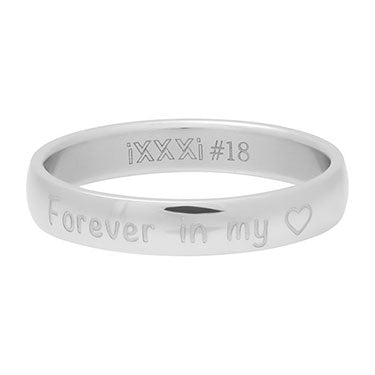 BAGUE IXXXI 4 MM ARGENT